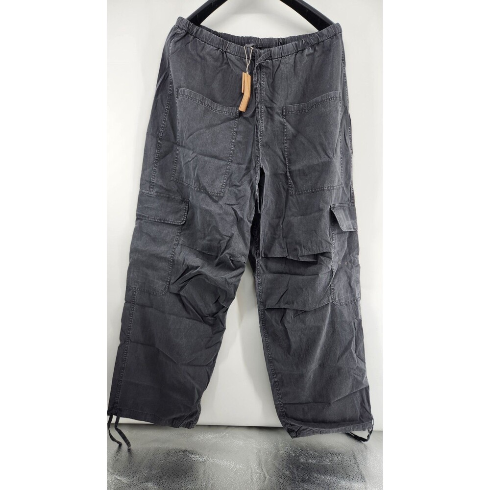 NWT SKIMS Medium‎ Ash Black Lounge Essentials Relaxed Cargo Pants NWT